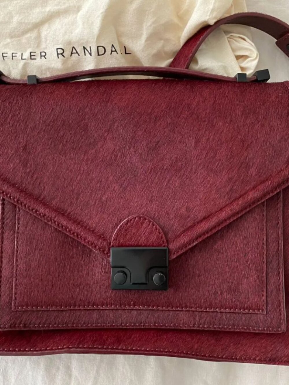 Loeffler Randall Oxblood Satchel Crossbody Bag